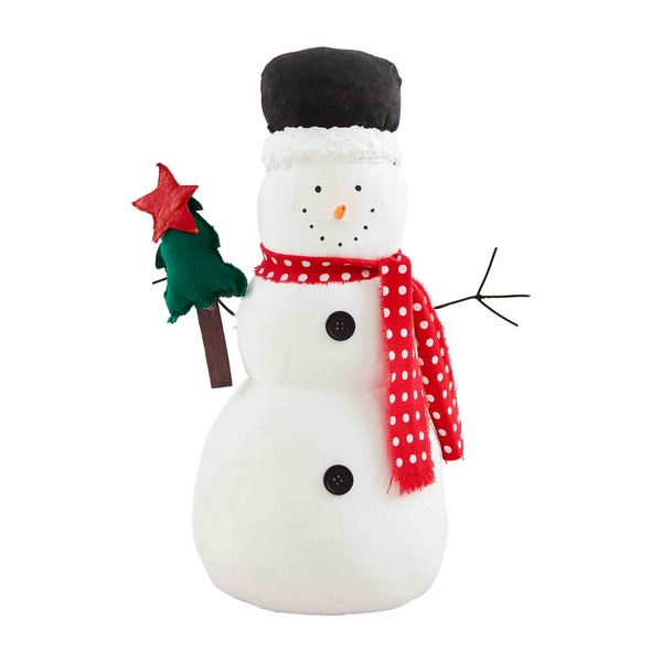 Large Canvas Snowman Sitter