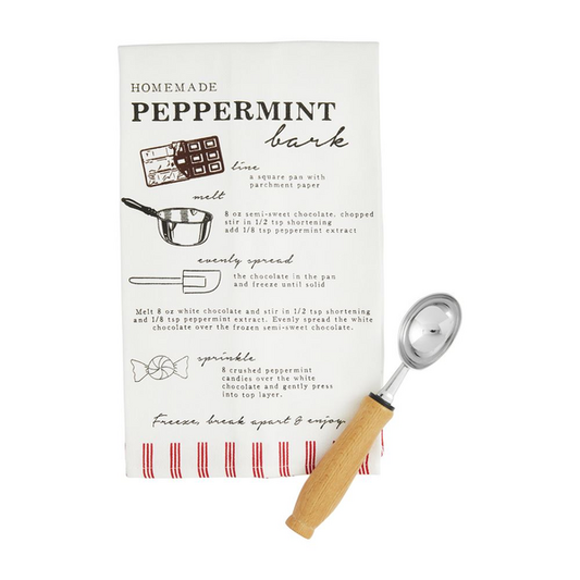 Peppermint Bark Recipe Towel & Scoop Set